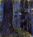 Calla Lily Duo Paintings - Weeping Willow and Water-Lily Pond 1 by Claude Monet